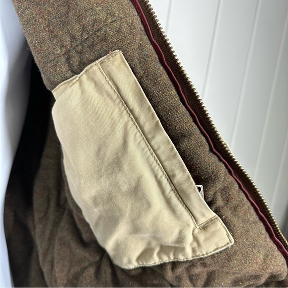 ABERCROMBIE & FITCH Men’s Distressed Vintage Tweed Jacket Medium Military Field - Picture 7 of 14